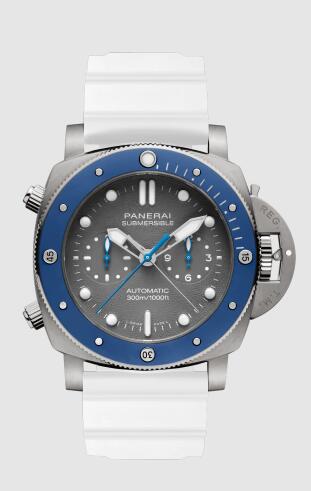 Panerai Submersible Chrono Guillaume Nery Edition 47mm Replica Watch PAM00982 CAOUTCHOUC WHITE